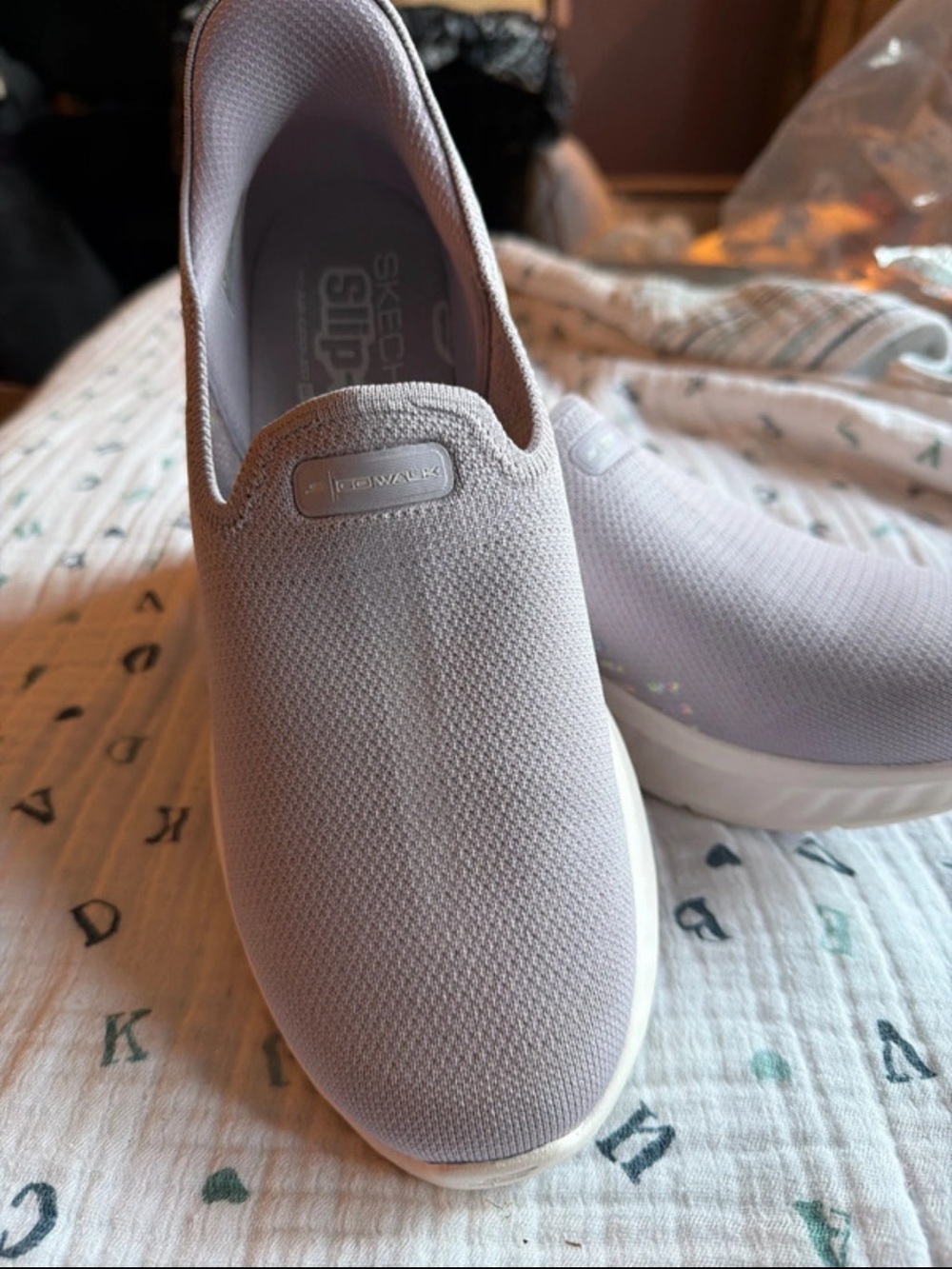 Skechers GOwalk Men's Light Lavender Slip-On Walking Shoes